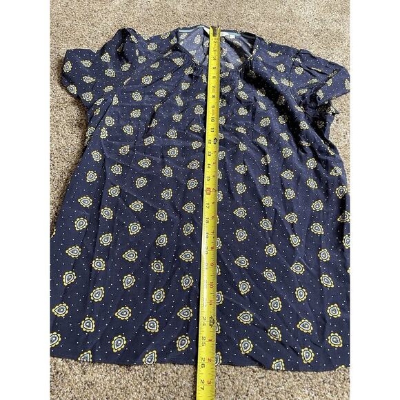 Boden Women’s Floral Boxy Cut Short Sleeve Shirt Paisley Floral Blue Size US 8 - Picture 5 of 6